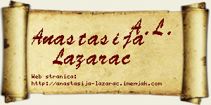 Anastasija Lazarac vizit kartica